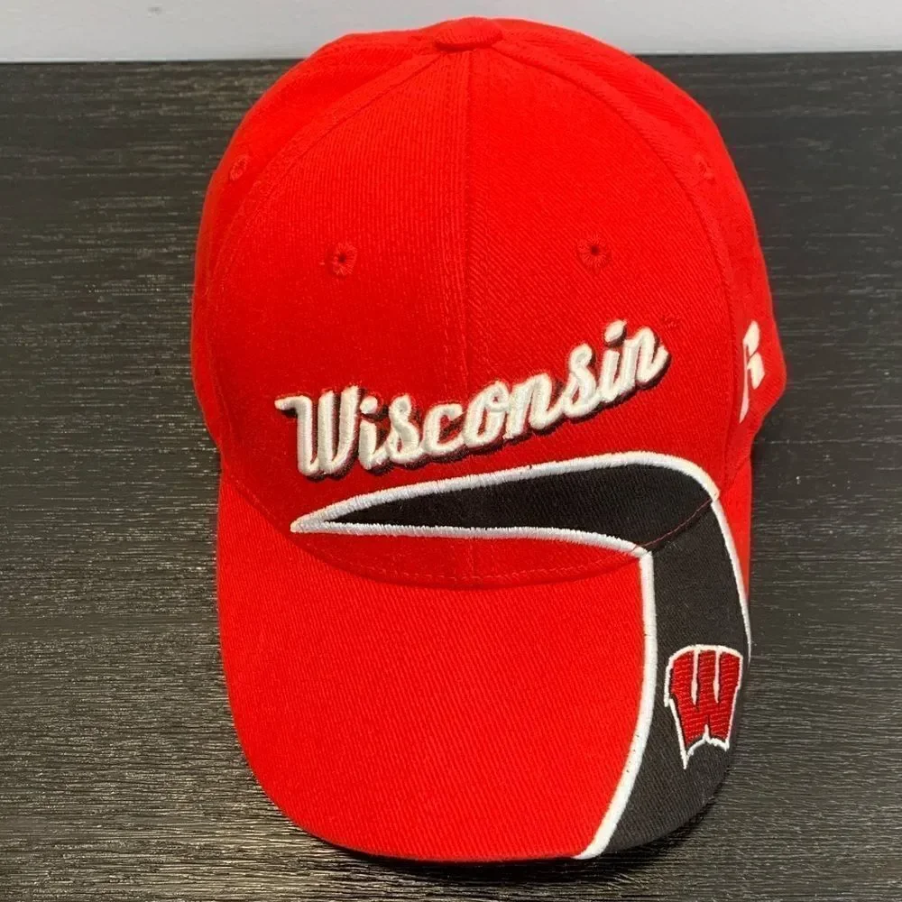 Wisconsin youth adjustable baseball hat